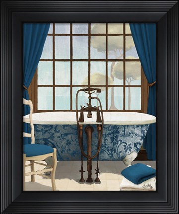 Framed Blue View I Print