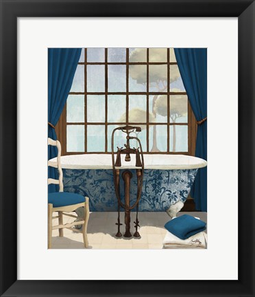 Framed Blue View I Print