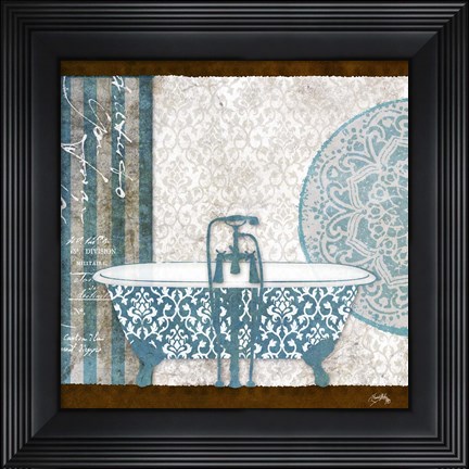 Framed Garden Bath I Print