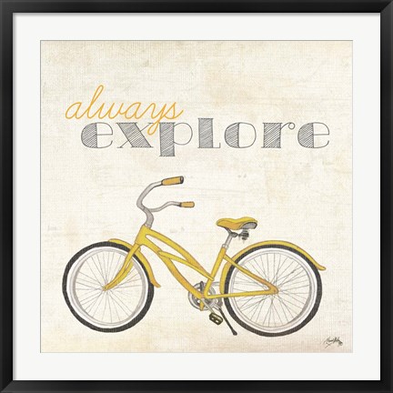 Framed Explore and Adventure I Print
