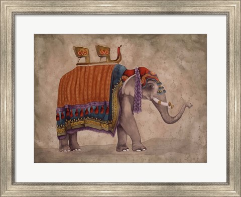 Framed Ceremonial Elephants II Print