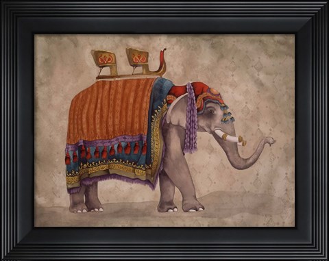 Framed Ceremonial Elephants II Print
