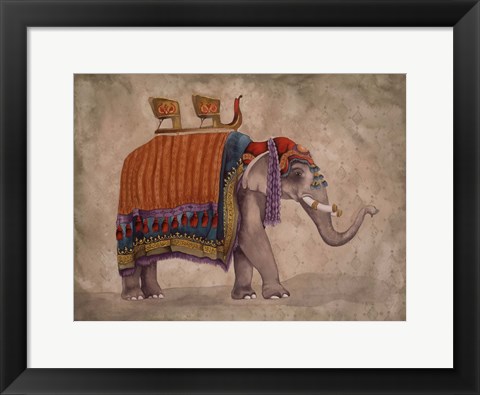 Framed Ceremonial Elephants II Print