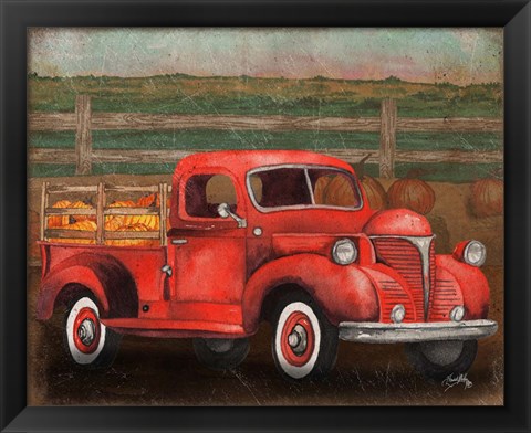 Framed Truck Harvest III Print