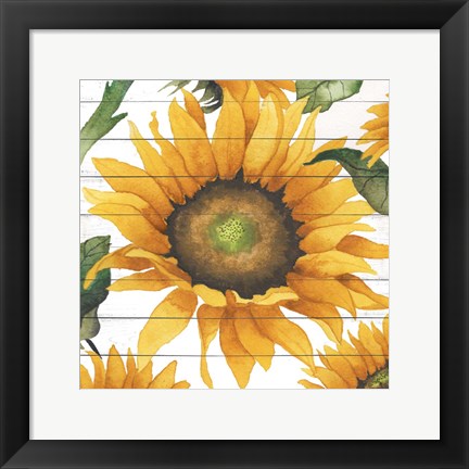 Framed Happy Sunflower I Print