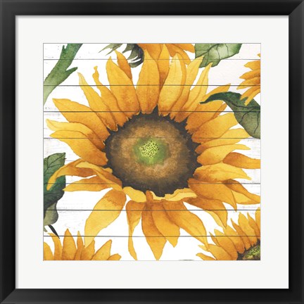 Framed Happy Sunflower I Print