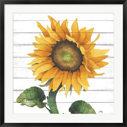 Framed Happy Sunflower II Print