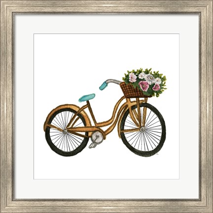 Framed Garden Bike Print