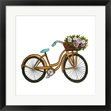 Framed Garden Bike Print