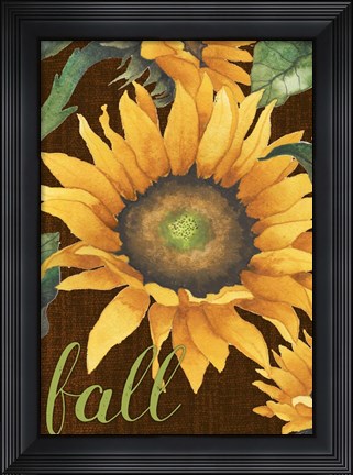 Framed Sunflowers in the Fall Print