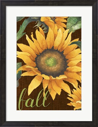 Framed Sunflowers in the Fall Print