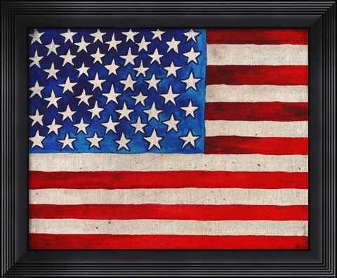 Framed American Flag Print