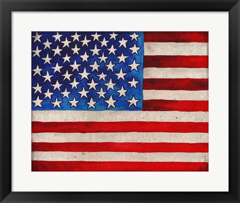 Framed American Flag Print