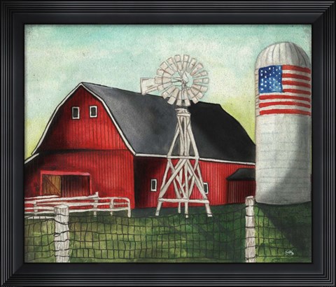 Framed USA Silo Print