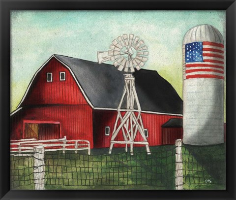 Framed USA Silo Print