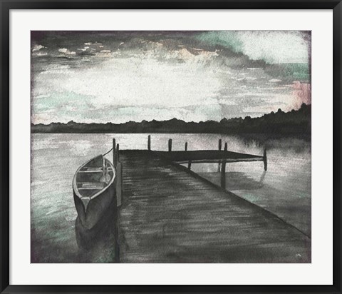 Framed Gray Morning on the Lake Print