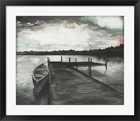 Framed Gray Morning on the Lake Print