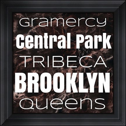 Framed New York Boroughs II Print