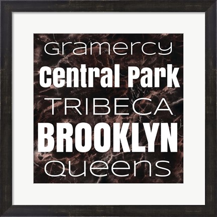 Framed New York Boroughs II Print
