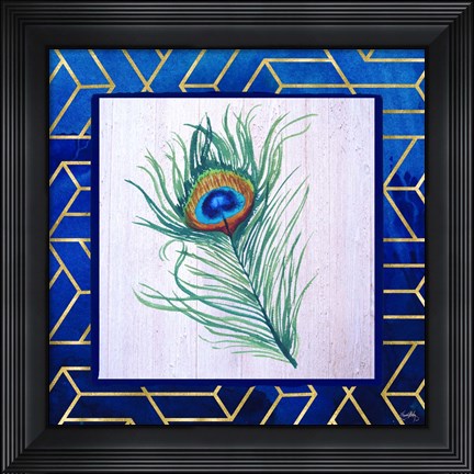 Framed Peacock Feather II Print