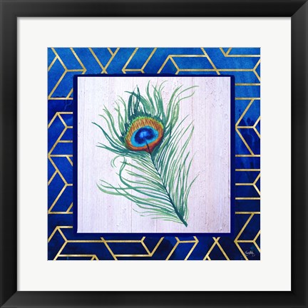 Framed Peacock Feather II Print