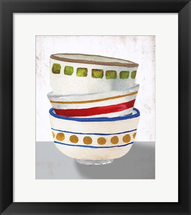 Framed Stacked Bowls I Print