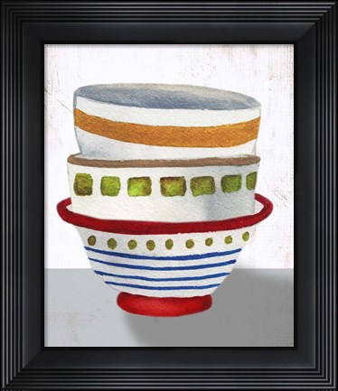 Framed Stacked Bowls II Print