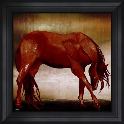 Framed Red Horse I Print