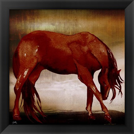 Framed Red Horse I Print