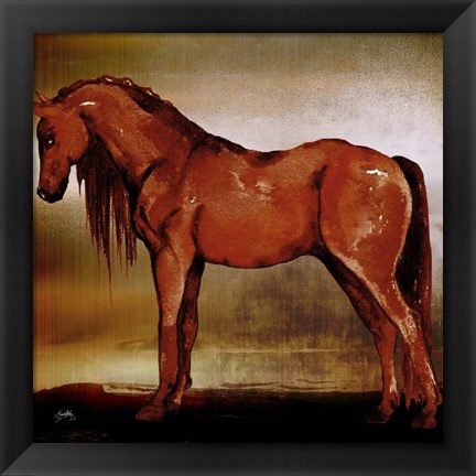 Framed Red Horse II Print