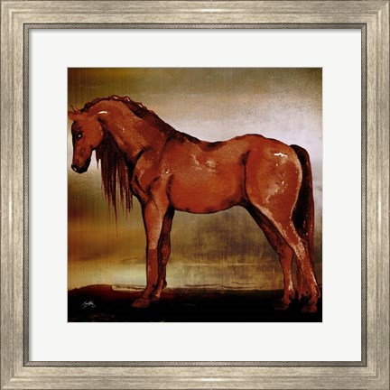 Framed Red Horse II Print