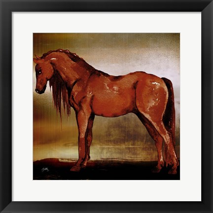 Framed Red Horse II Print