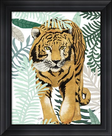 Framed Jungle Tiger I Print