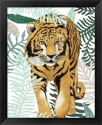 Framed Jungle Tiger I Print