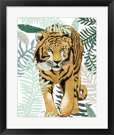 Framed Jungle Tiger I Print