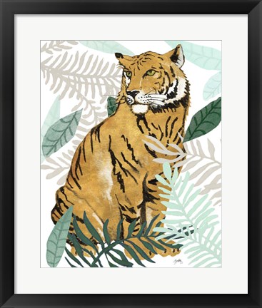 Framed Jungle Tiger II Print