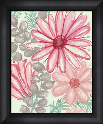 Framed Color Burst Blooms II Print
