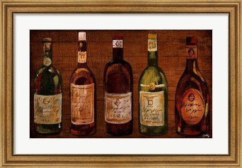Framed Wine Row Print