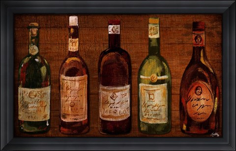 Framed Wine Row Print