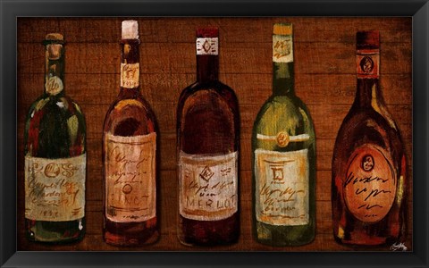 Framed Wine Row Print