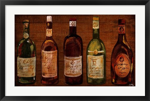 Framed Wine Row Print