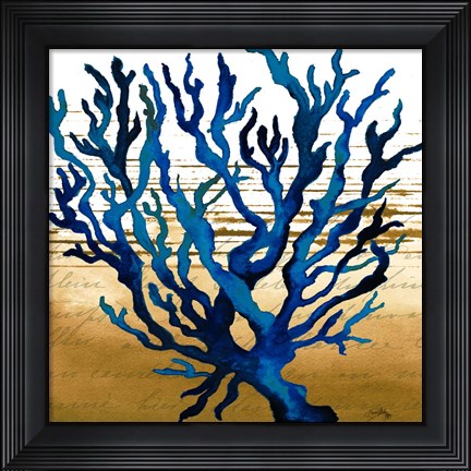 Framed Coastal Blue I Print