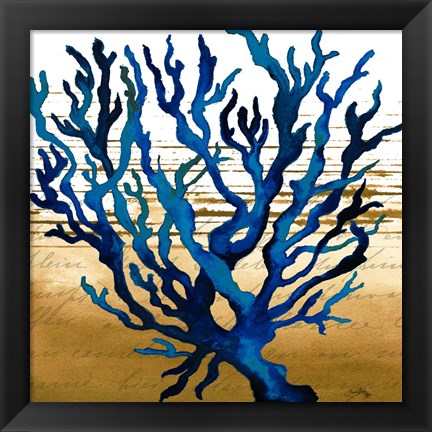 Framed Coastal Blue I Print