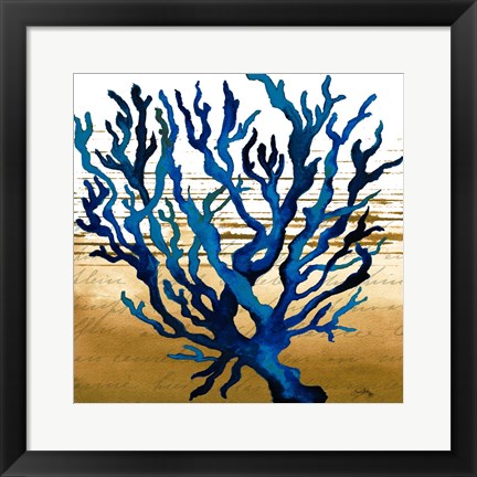 Framed Coastal Blue I Print