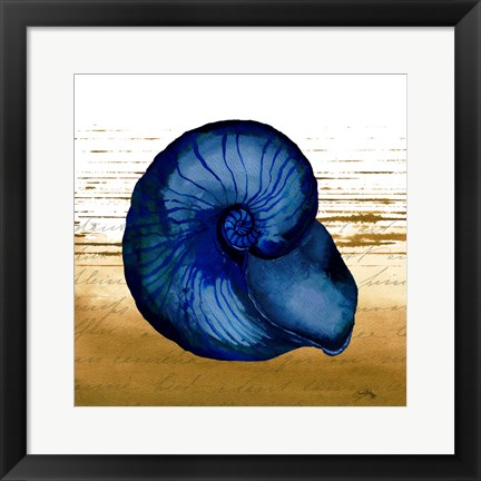 Framed Coastal Blue IV Print