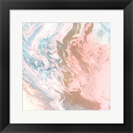 Framed Soft Pink Agate Print