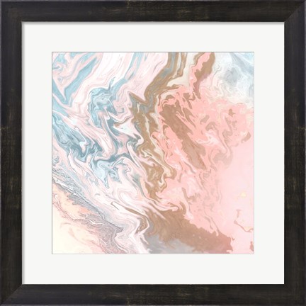 Framed Soft Pink Agate Print