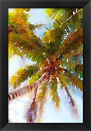 Framed Watercolor Palms II Print