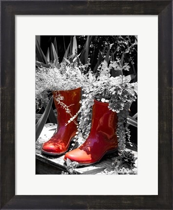 Framed Rain Boots Print