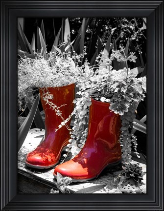 Framed Rain Boots Print